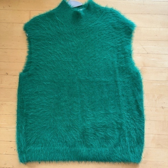 Halogen Green Fuzzy turtleneck sweater , XL.  P1038 - Picture 2 of 4